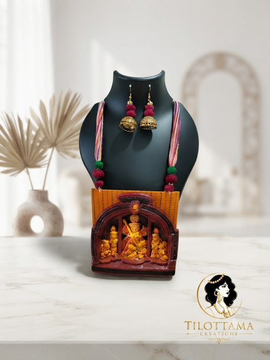 Devi Mandap Handcrafted Terracotta Necklace Set