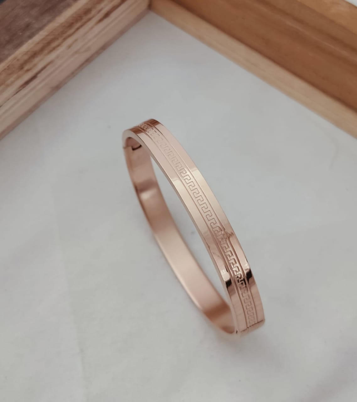 The Greek Key Rose Gold Bangle