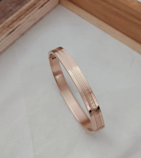 The Greek Key Rose Gold Bangle