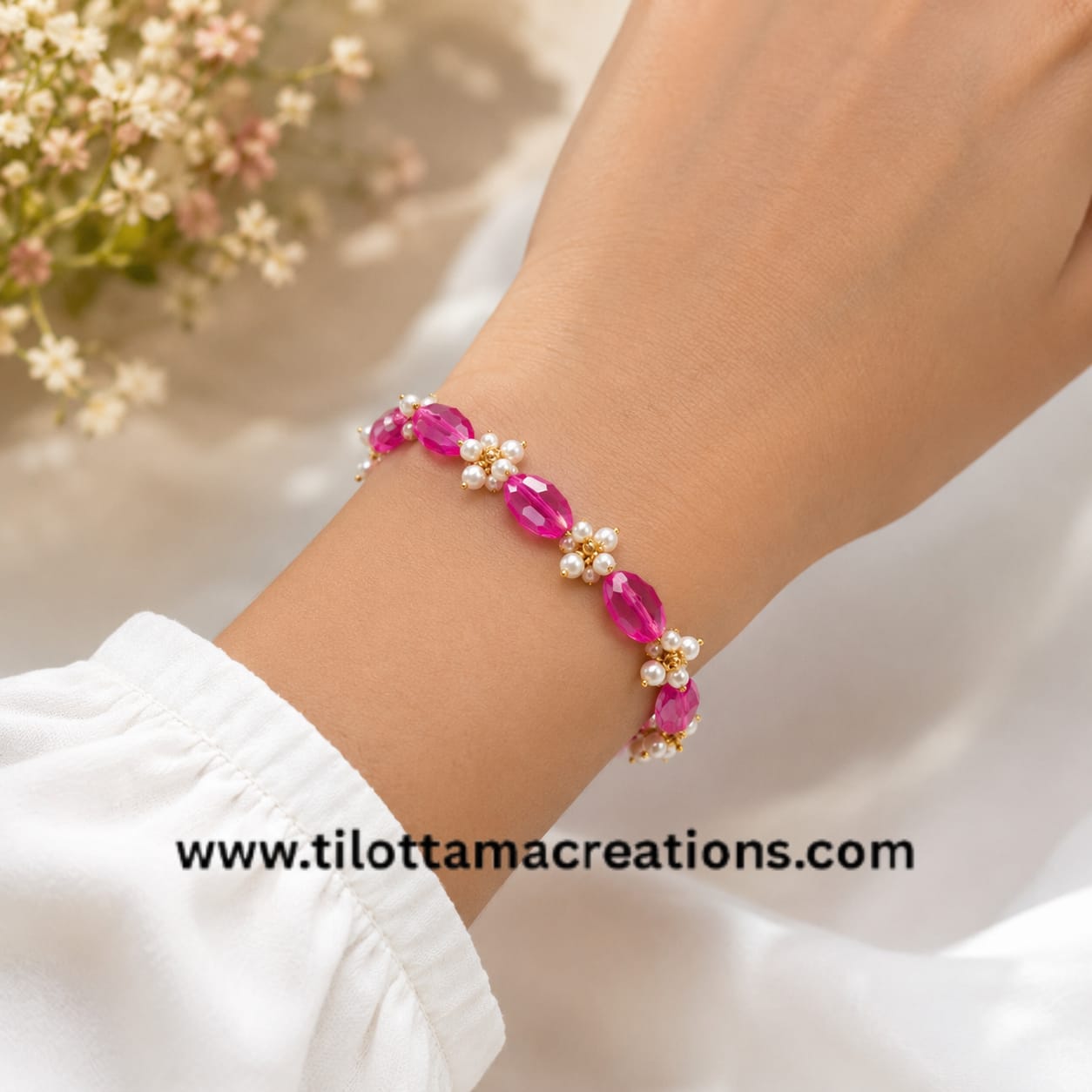 The Pearl Bloom Gemstone Bracelet Collection