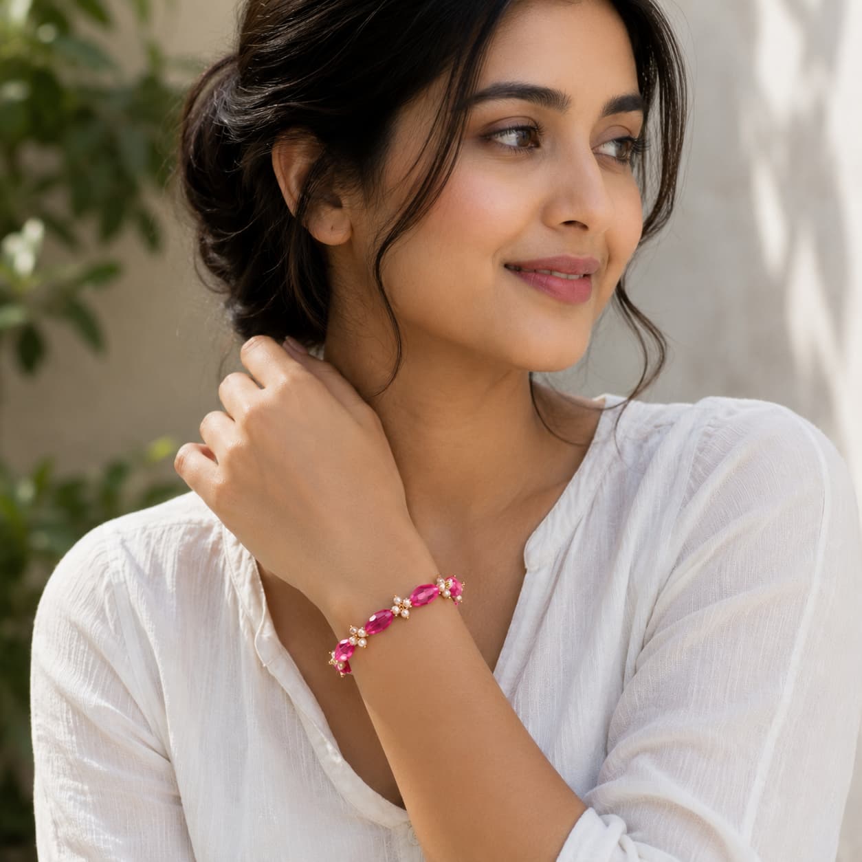 The Pearl Bloom Gemstone Bracelet Collection