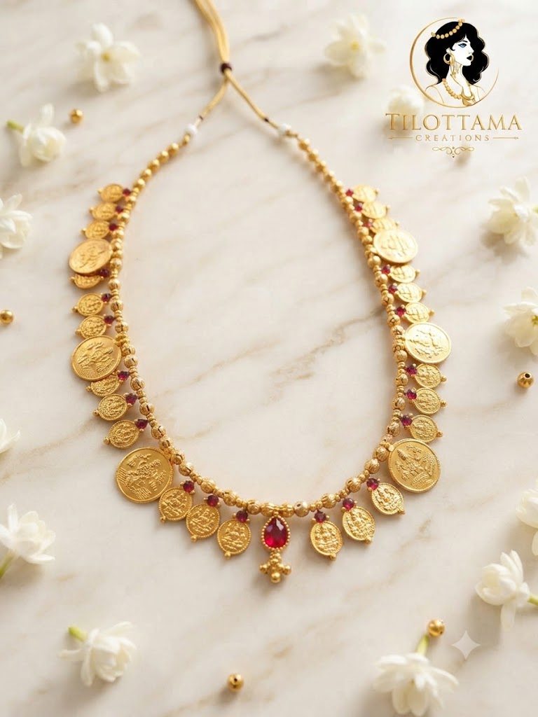 Laxmi coin necklace