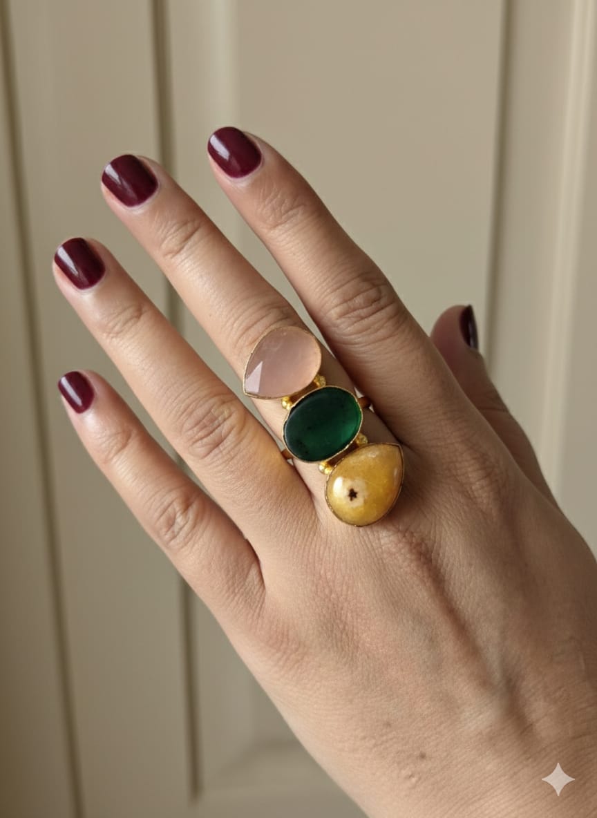 The Verdant Trio Statement Ring