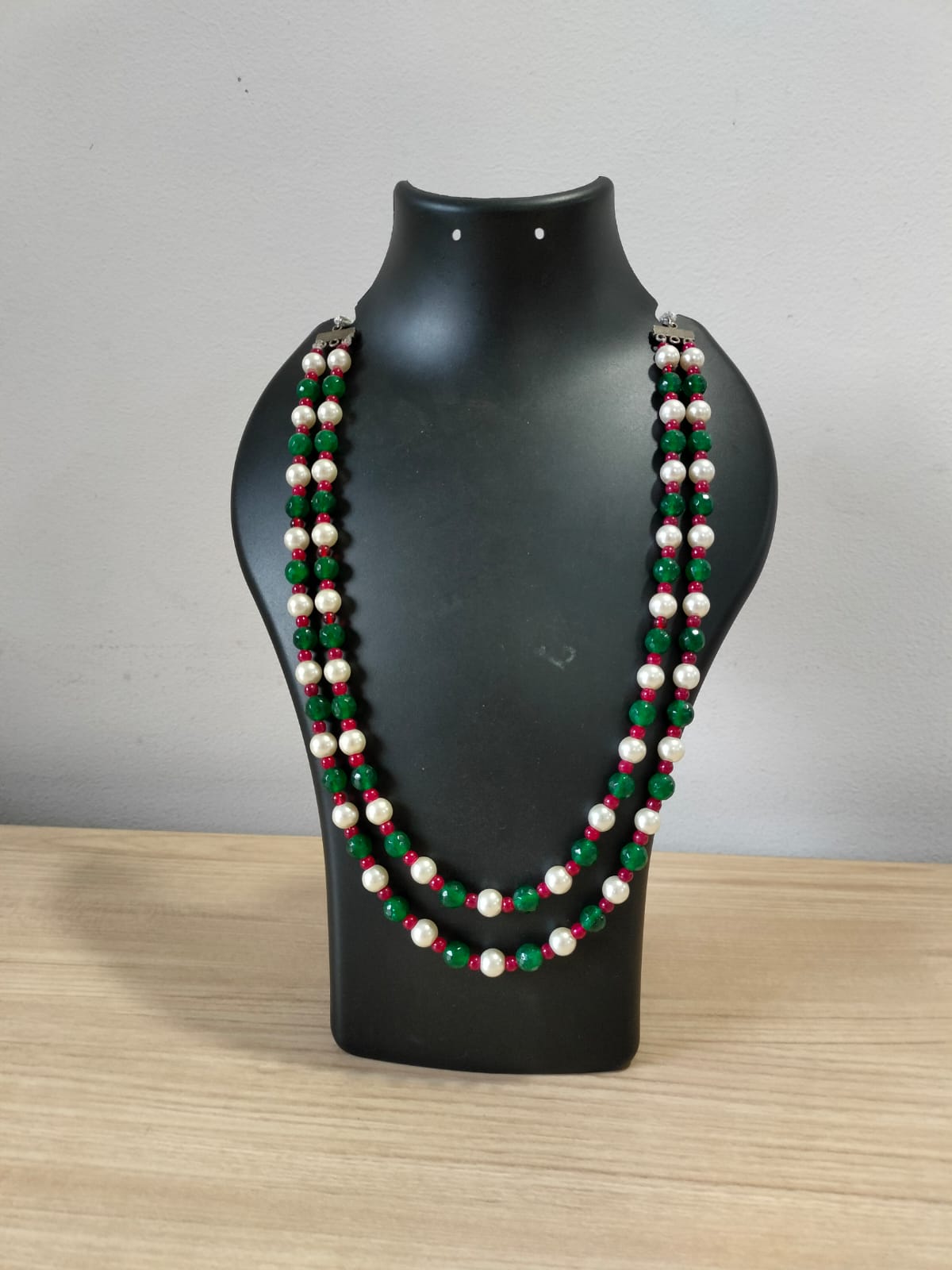 The Emerald & Pearl Symphony Mala