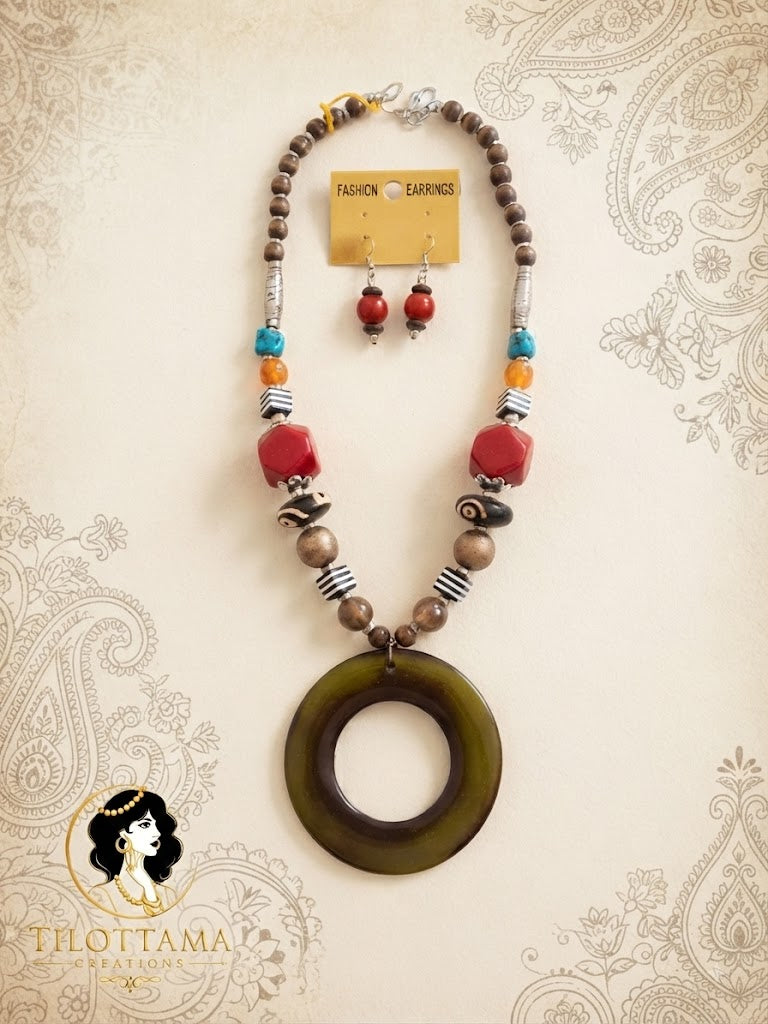 Tilottama Earthy Charm Statement Necklace