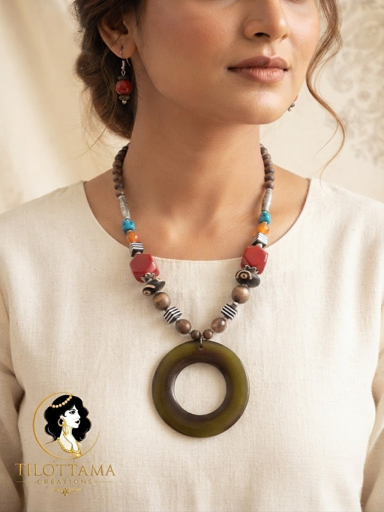 Tilottama Earthy Charm Statement Necklace