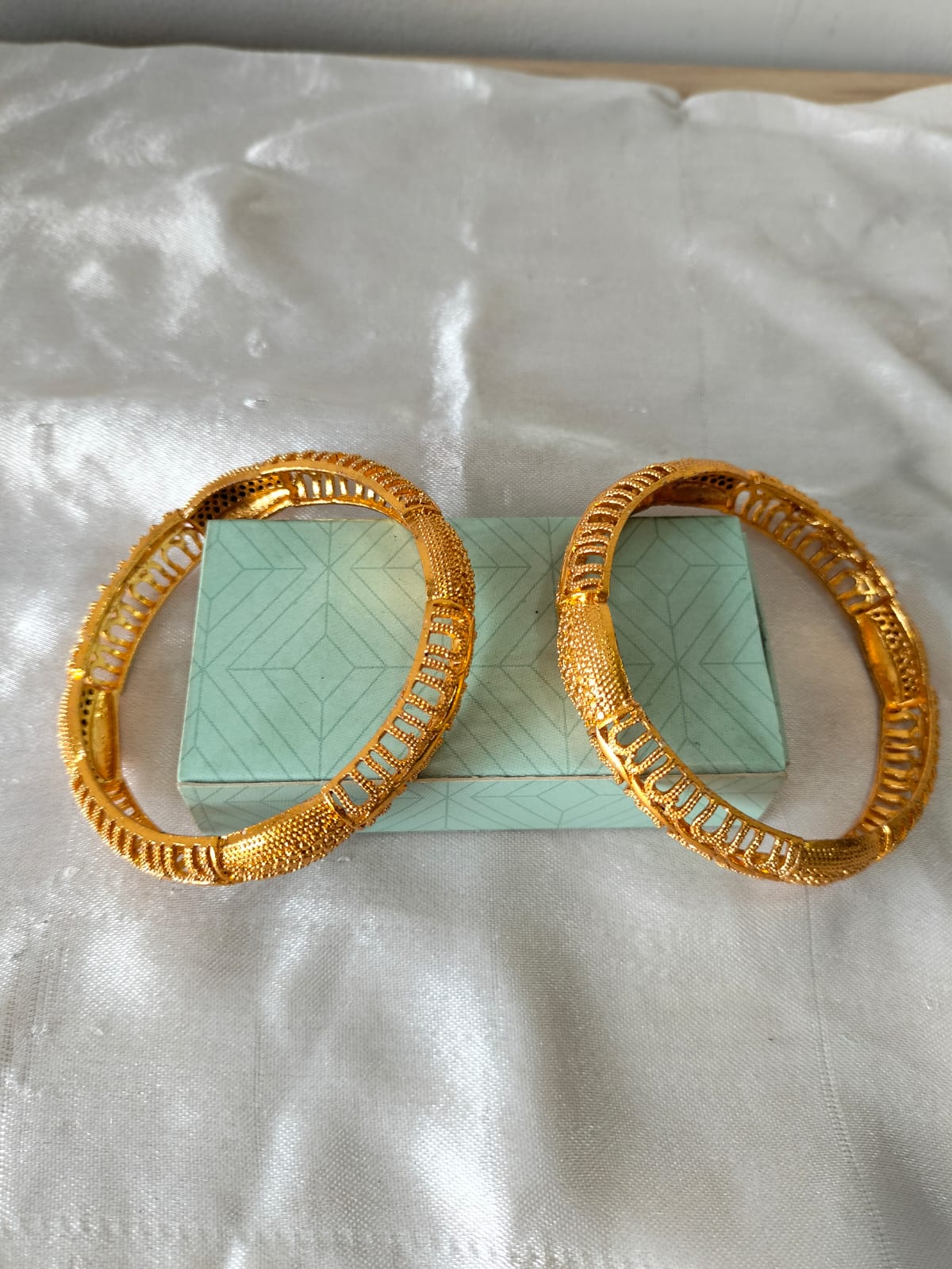 Royal Filigree Matte Gold Bangles