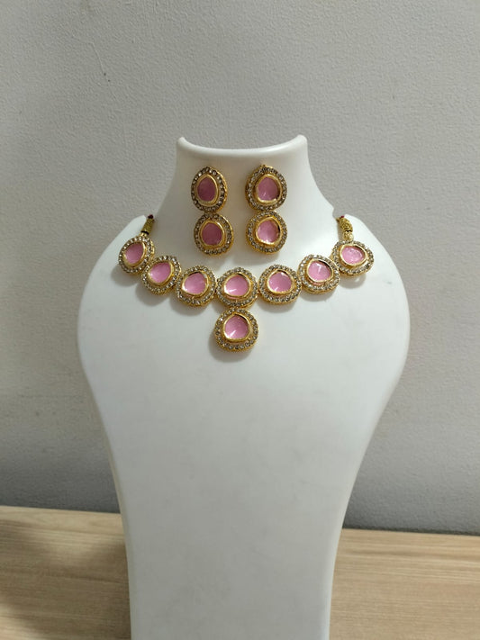 The Rose Quartz Halo Set