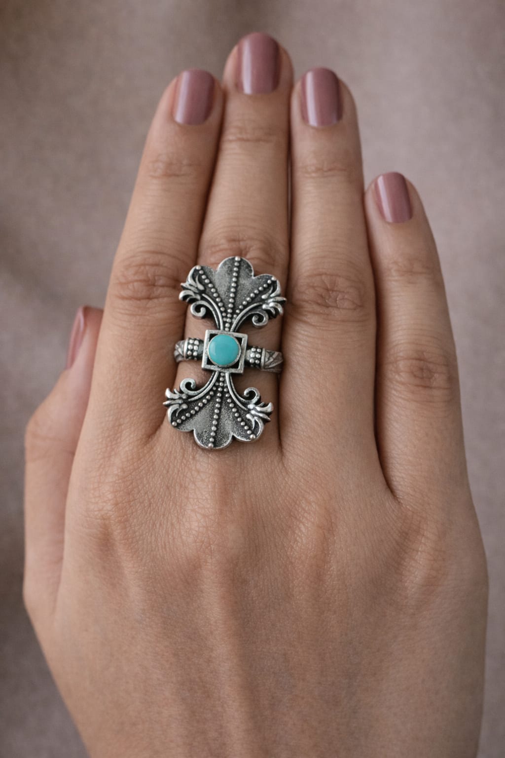 The Turquoise Fleur Heritage Ring