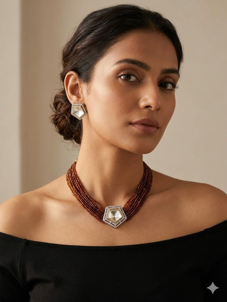 The Amber Geometric Choker Set