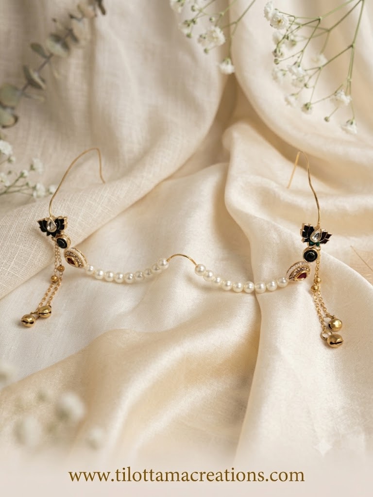 Pearl & Lotus Ghungroo Face Chain