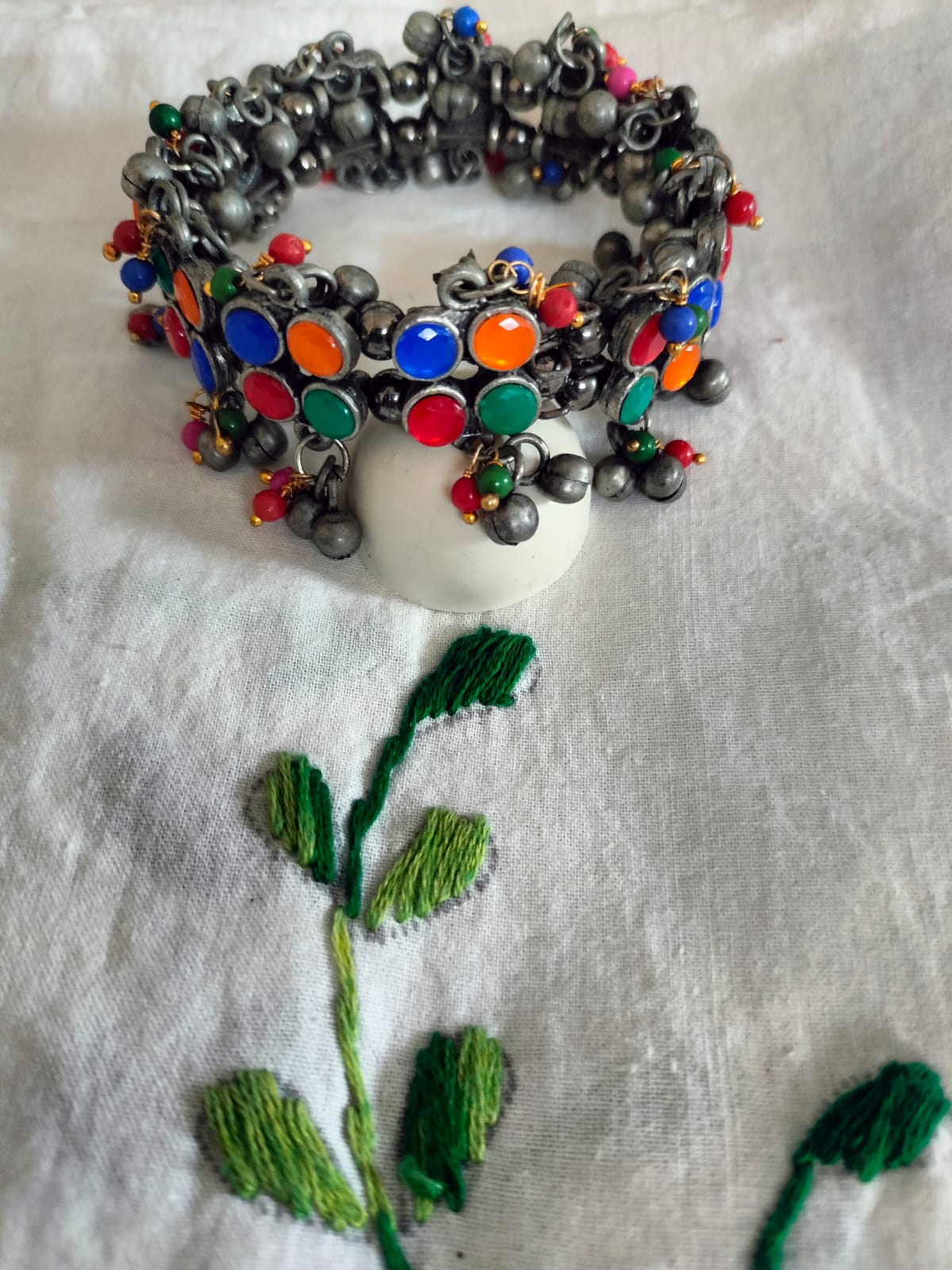 Multicolor Tribal Ghungroo Kada