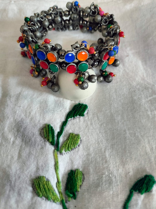 Multicolor Tribal Ghungroo Kada