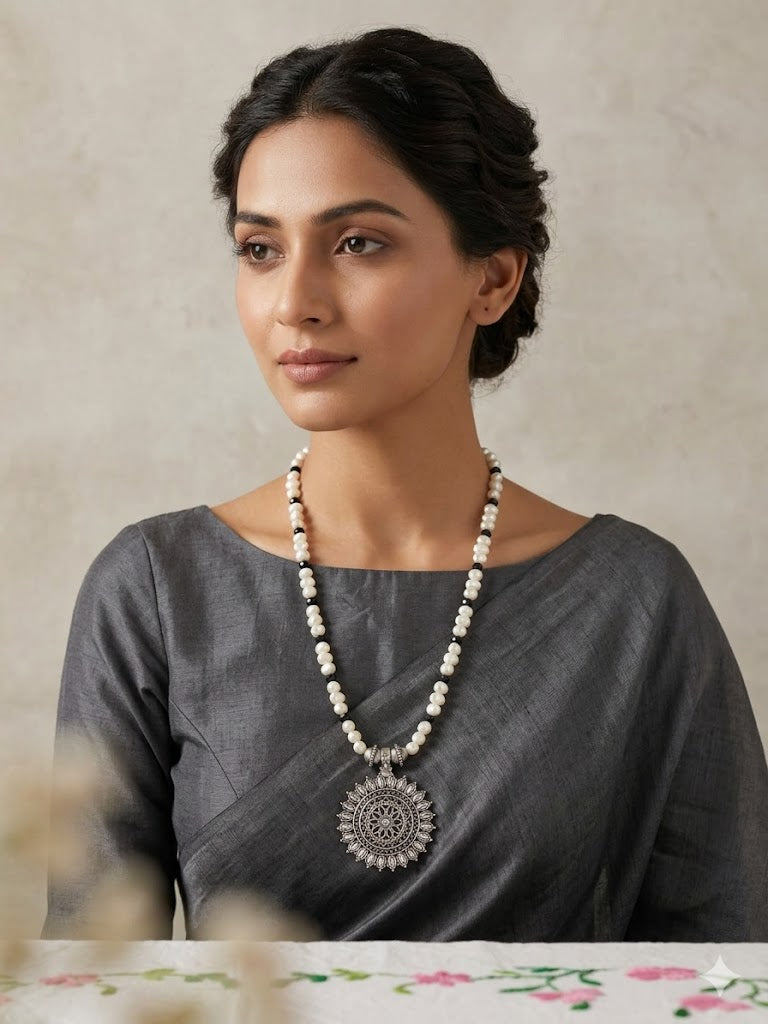 The Silver Mandala Pearl Statement