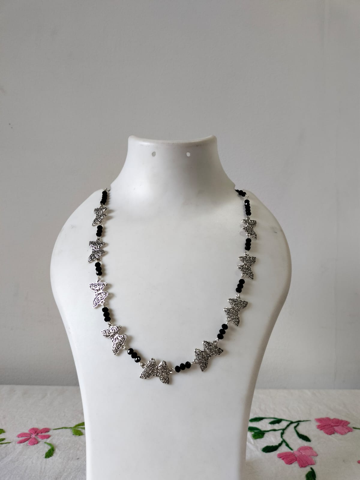 The Silver Filigree Butterfly Garland