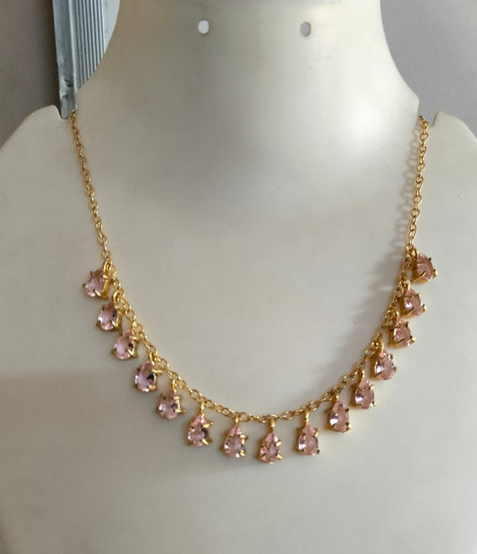 The Rose Quartz Teardrop Cascade