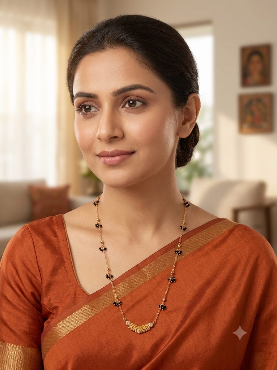 Minimalist Beaded Gold Mangalsutra