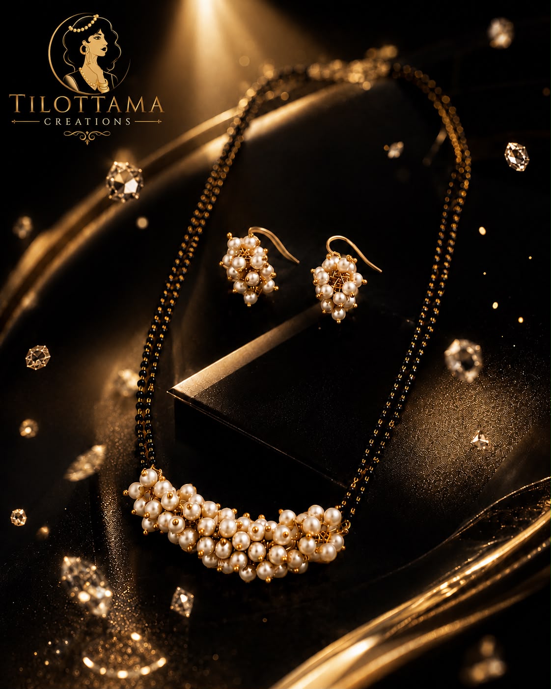 Pearl-Cluster Mangalsutra Set