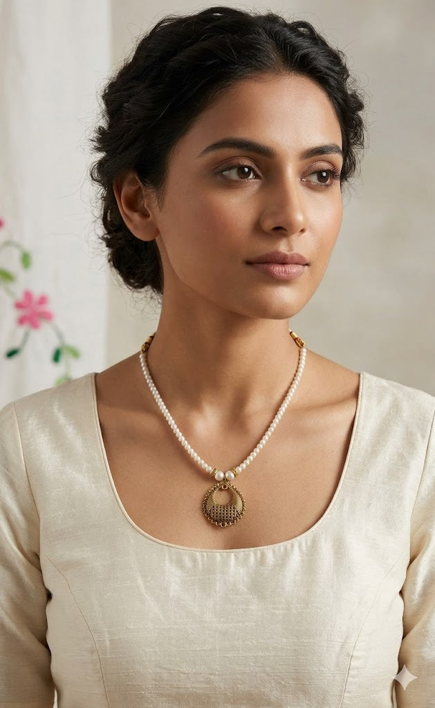 The Ethereal Gilded Drop Necklace
