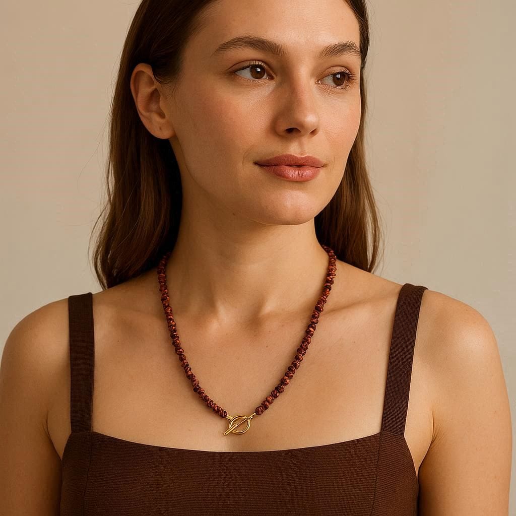 The Sienna Earthstone Toggle Necklace