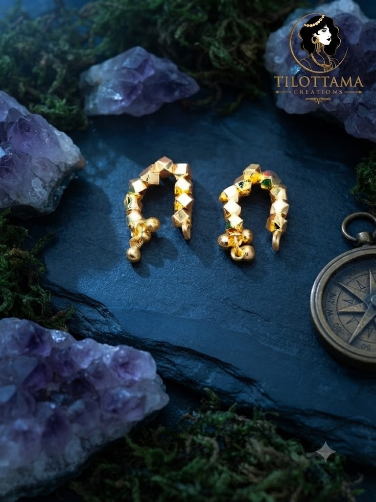 The Solstice Golden Drop Ear Cuff