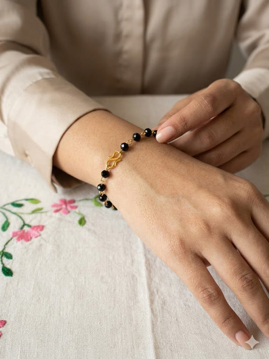 The Onyx & Gold Link Bracelet