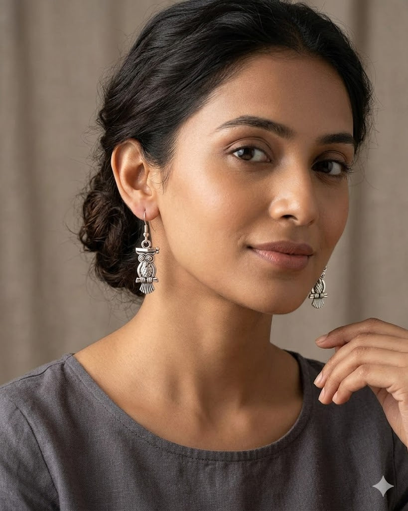 Wise Scholar Owl Earrings