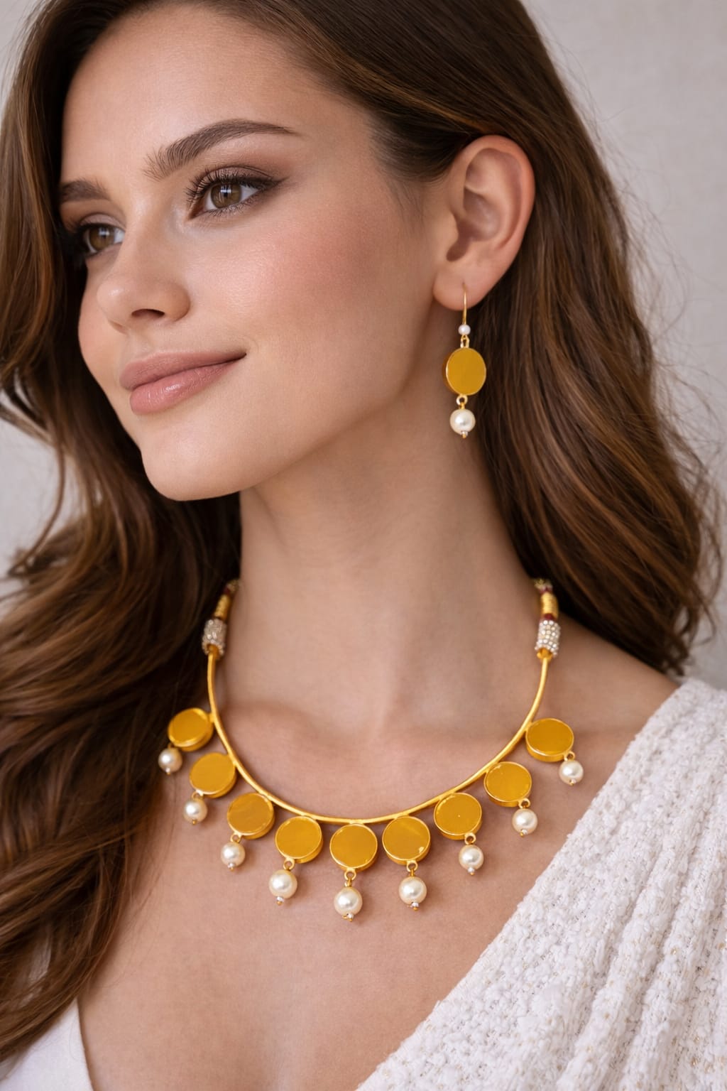 Golden Sunray Amber Disc Set
