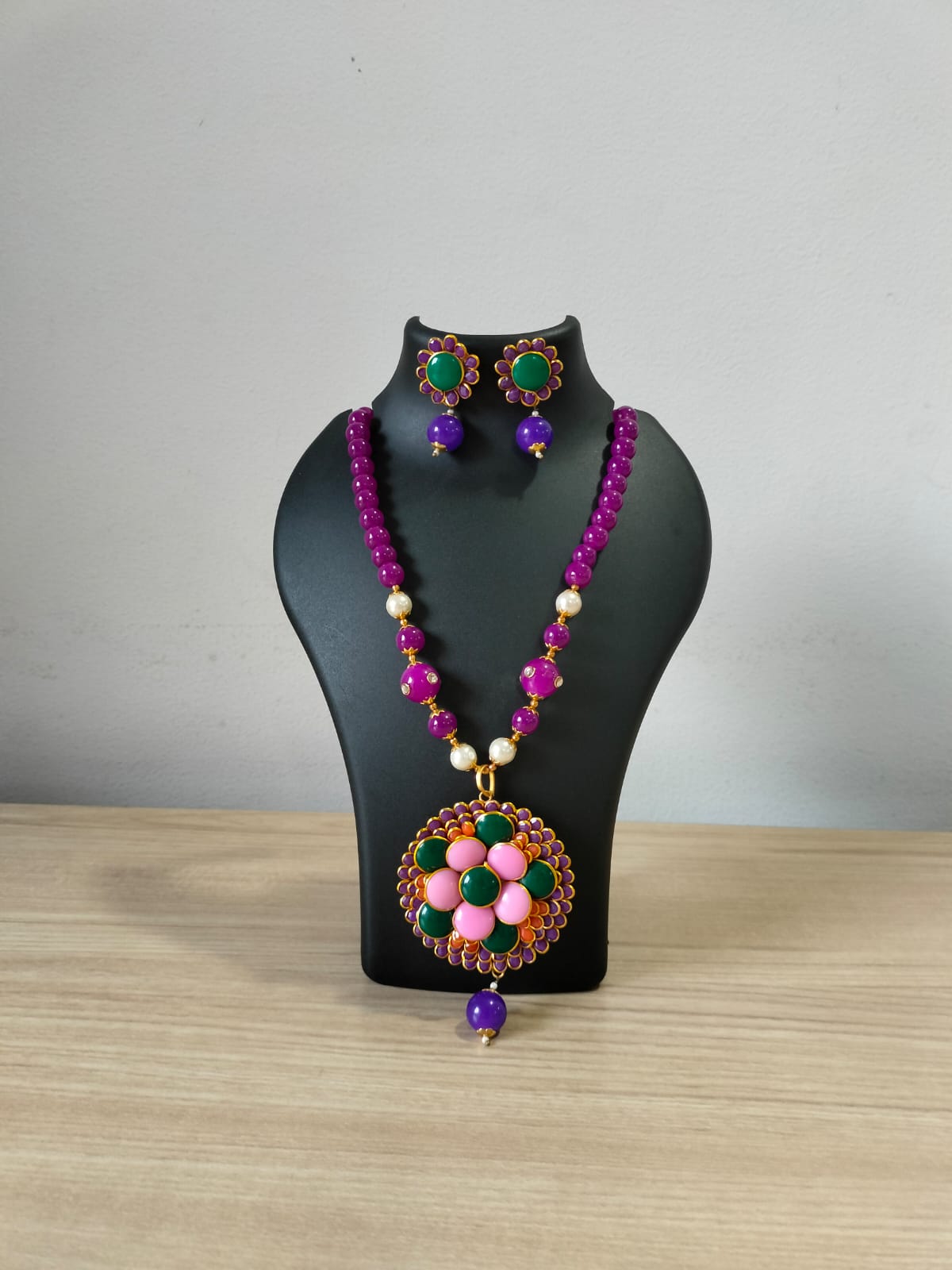 Verdant Bloom Meenakari Choker Set