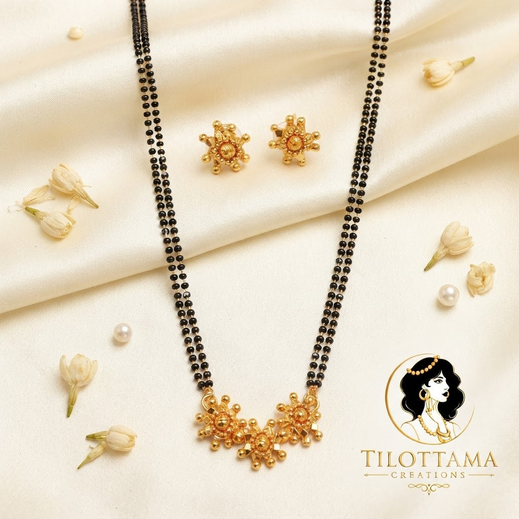 Suvarna Lotus Mangalsutra Set