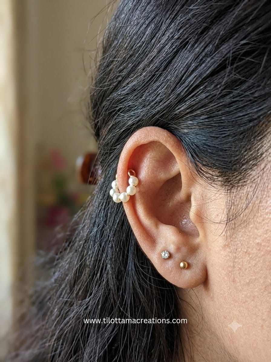 The Pearl Crescent Septum Ring
