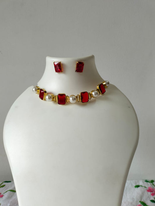 The Ruby & Pearl Regal Choker