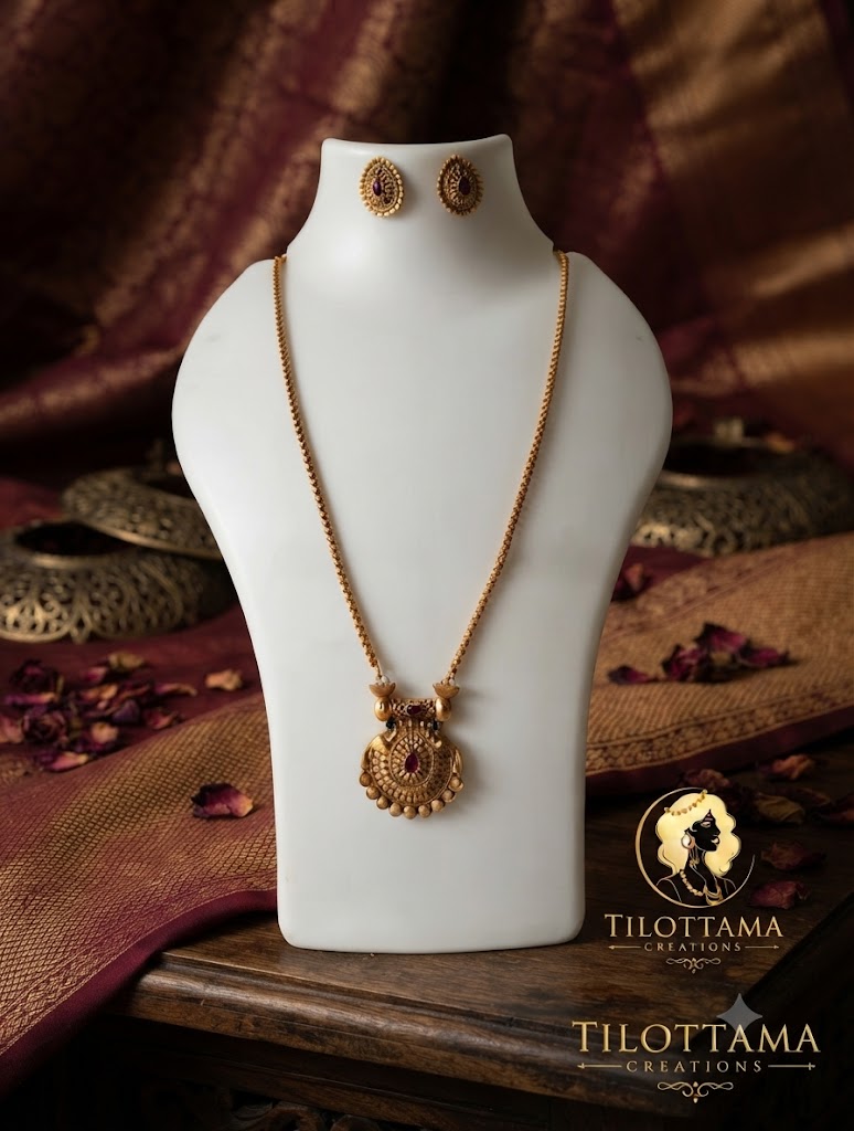 The Surya Antique Medallion Long Necklace Set