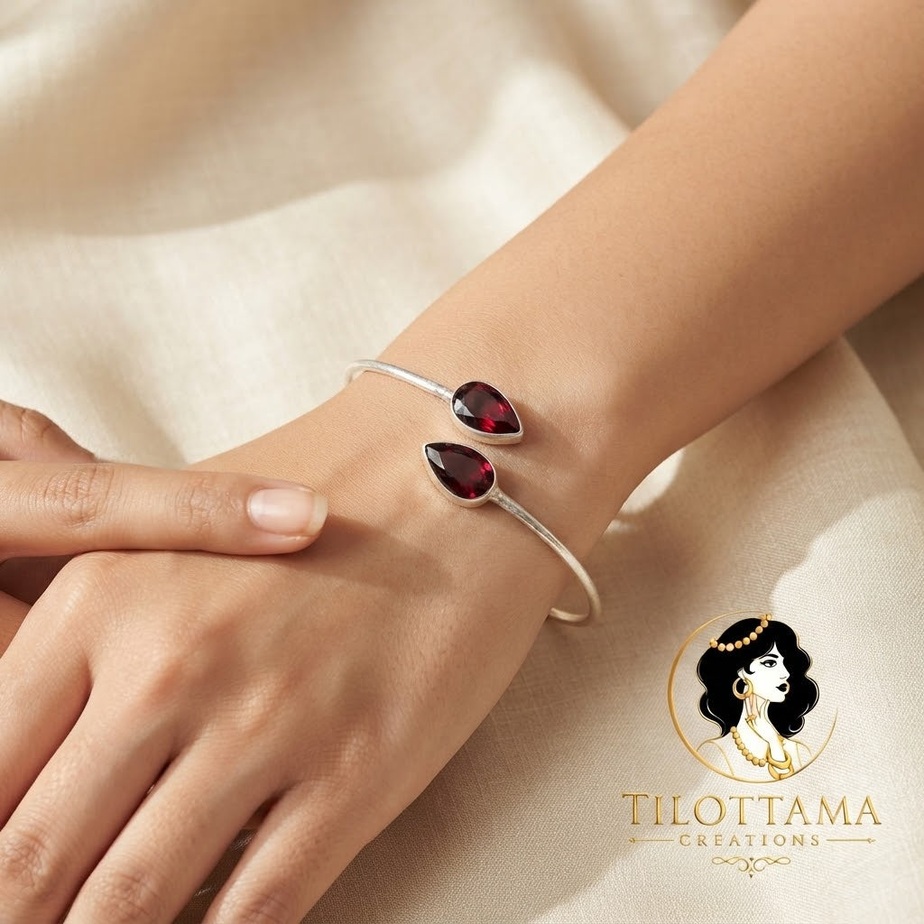 Gemstone Bypass Bangles.