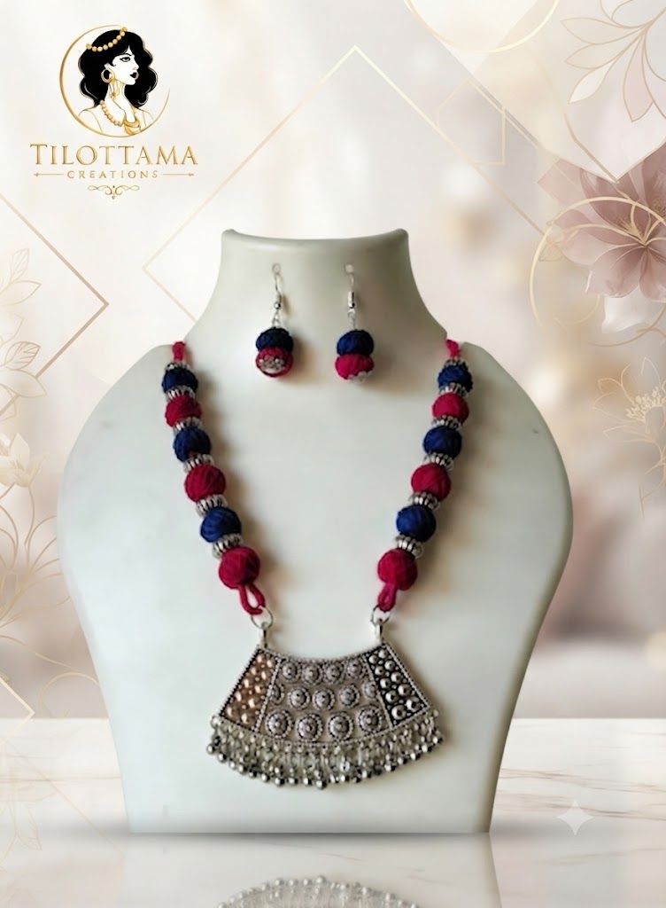 Royal Crimson & Navy Oxidized Set