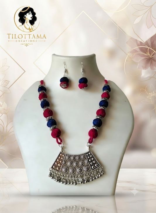 Royal Crimson & Navy Oxidized Set