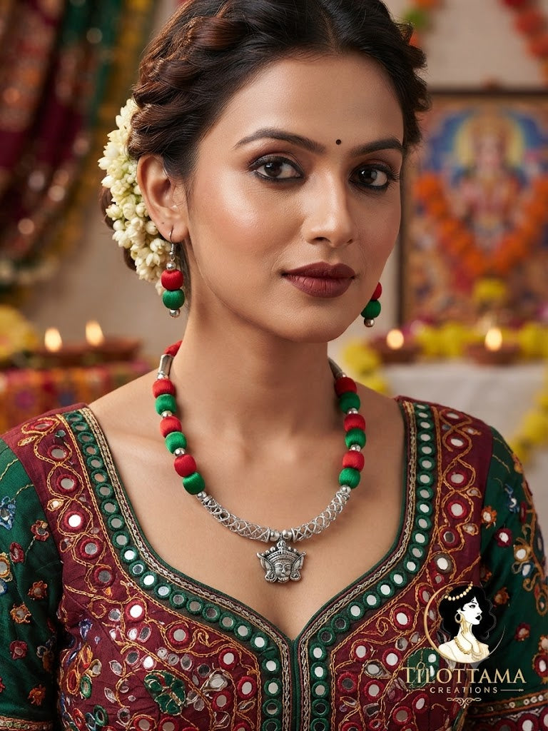 Swara Shakti Handcrafted Thread Jewelry Set