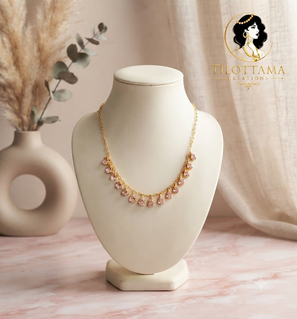 The Rose Quartz Teardrop Cascade