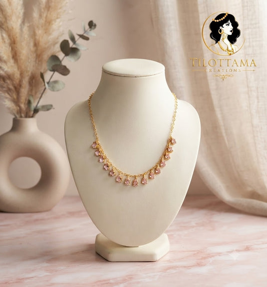 The Rose Quartz Teardrop Cascade