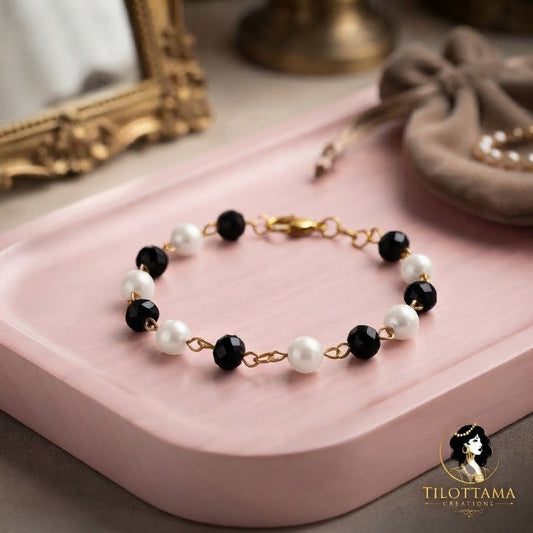 The Ebony & Alabaster Link Bracelet