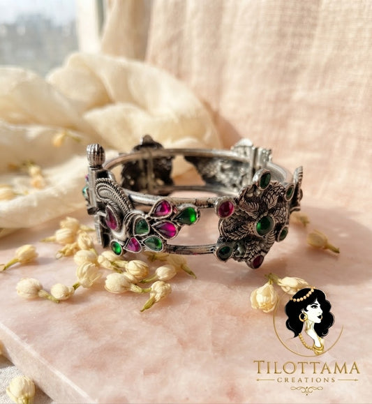 Peacock Meenakari Fusion Kada