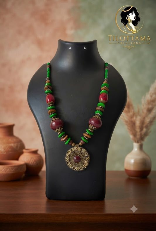 Antique Mandala Medallion Necklace