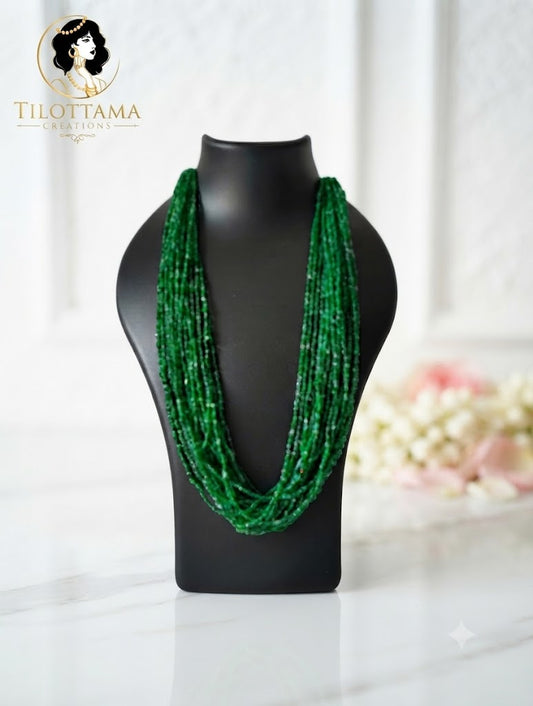 Green Emerald Layers Necklace