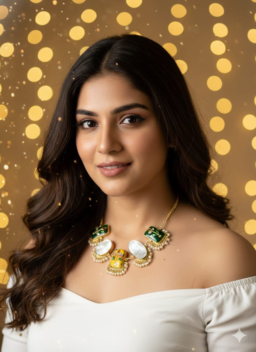 Monalisa stones with kundan work