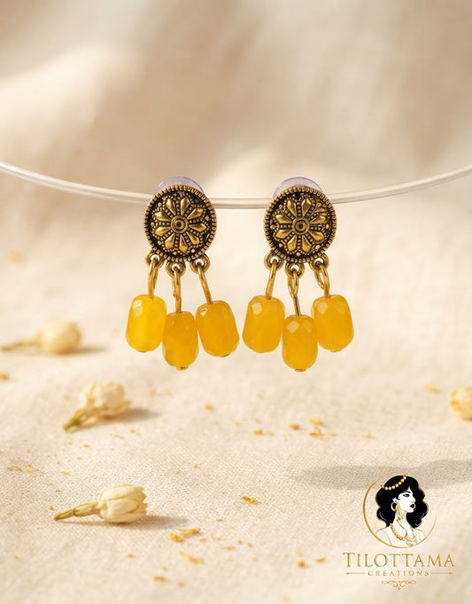 Golden Solstice Amber-Tone Dangles