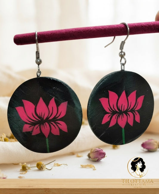 The "Midnight Marigold" Embroidered Ovals