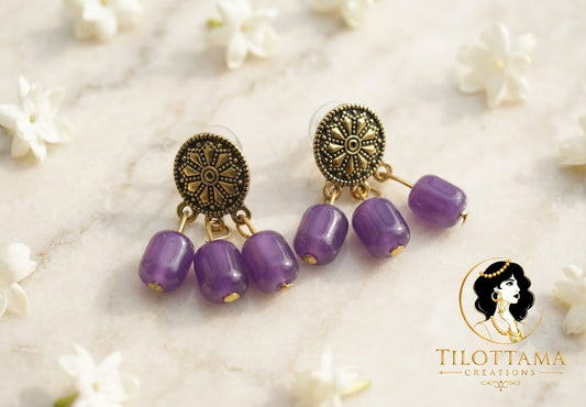 Gilded Violet Bloom Drops