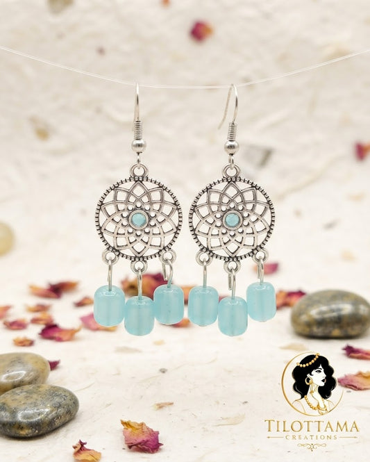 Serene Sky Mandala Dangles