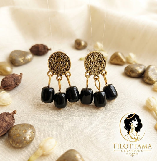Emerald Forest Filigree Medallion Earrings