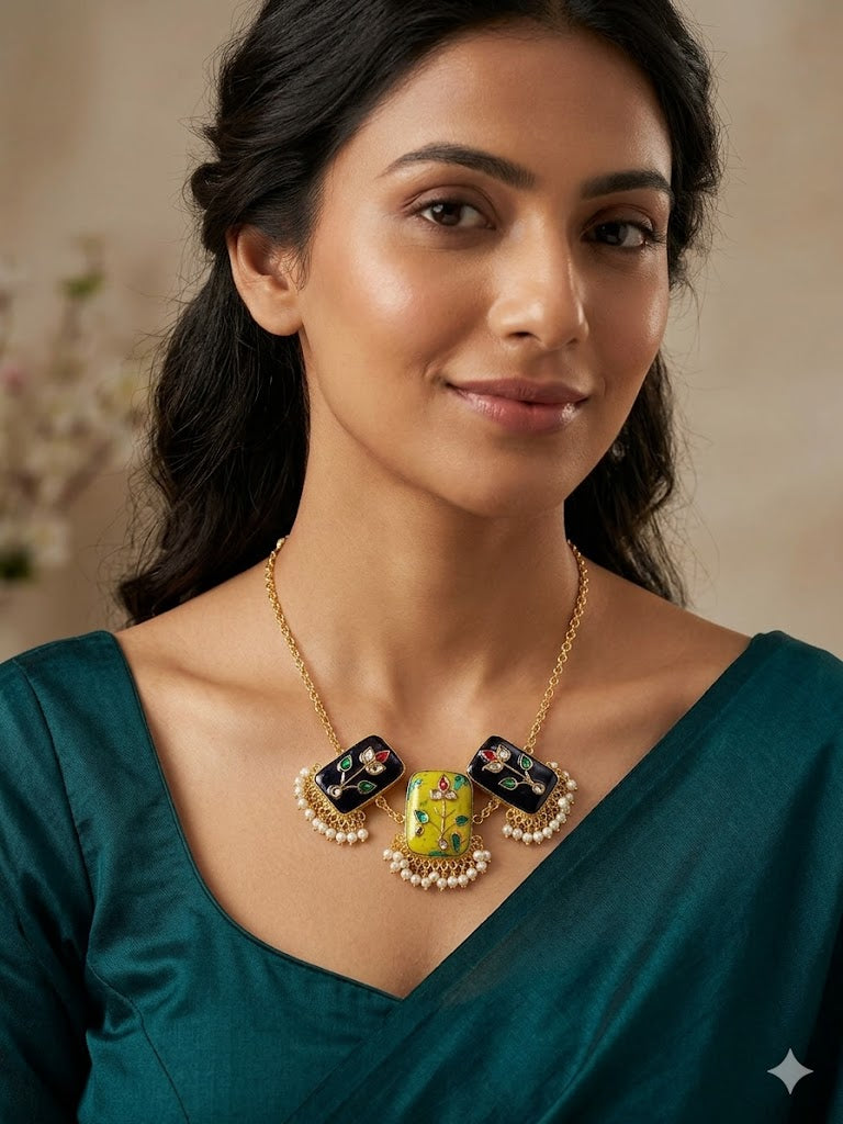 Jaipur Monsoon Meenakari Necklace